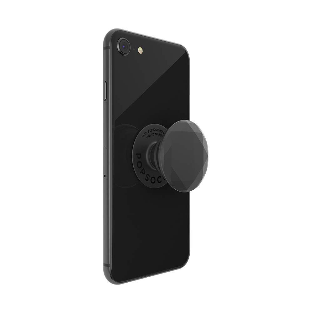 PopGrip Premium Finger Griff Halterung (Austauschbarer Top) für Smartphones / Tablets (800504) - Metallic Diamond Black