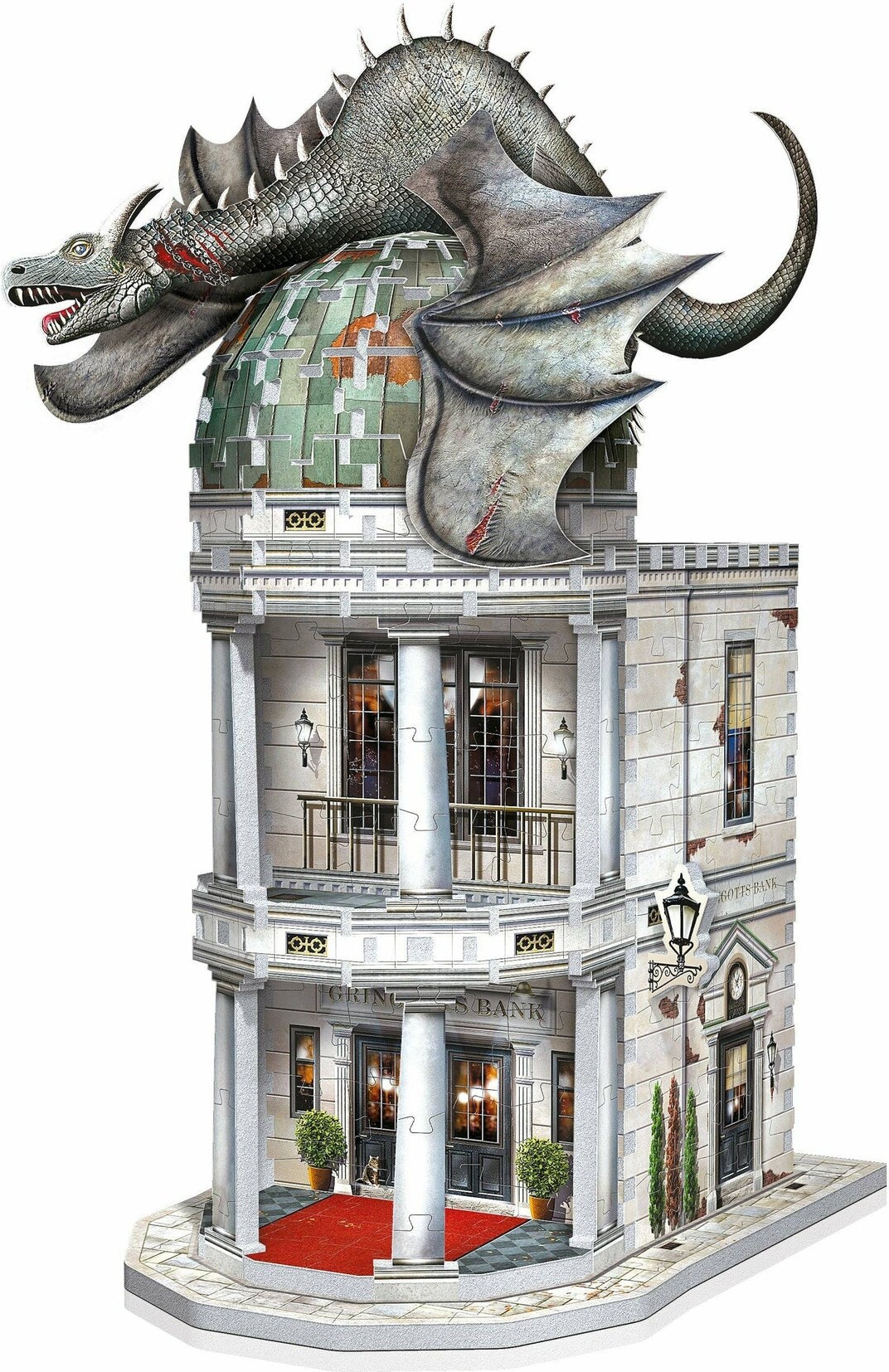 Harry Potter 3D Puslespil - Gringotts Bank - 300 Brikker - Wrebbit 3D Puzzle