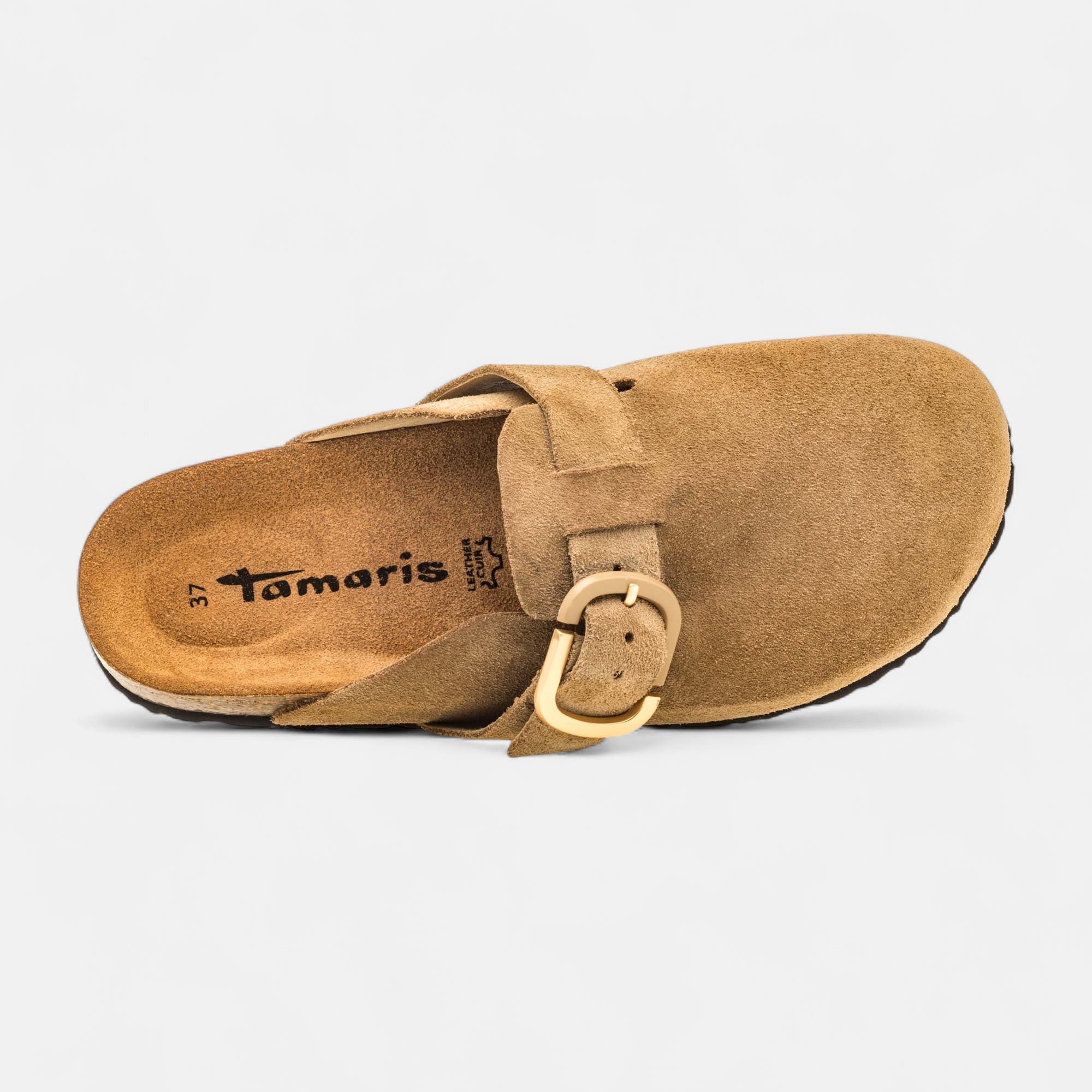 Mules Femme en cuir beige