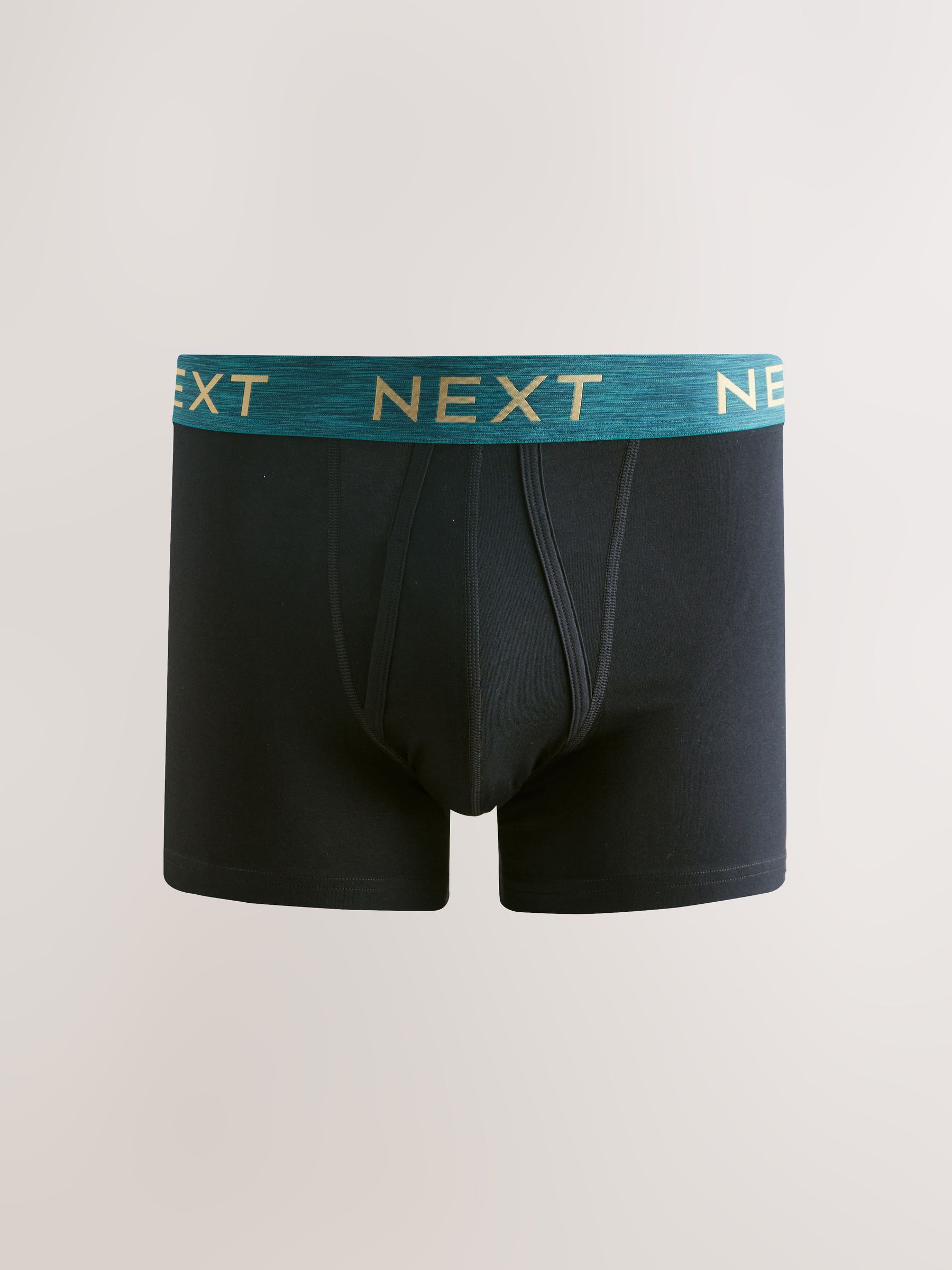 Zwart met luxe gemêleerde tailleband - Standaard - 10 Boxershorts zonder plooi