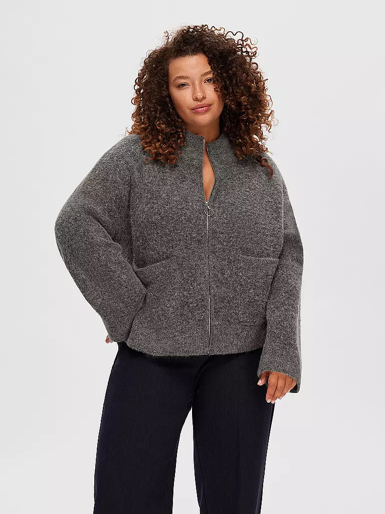 SELECTED FEMME Strickjacke SLFSIA  grau