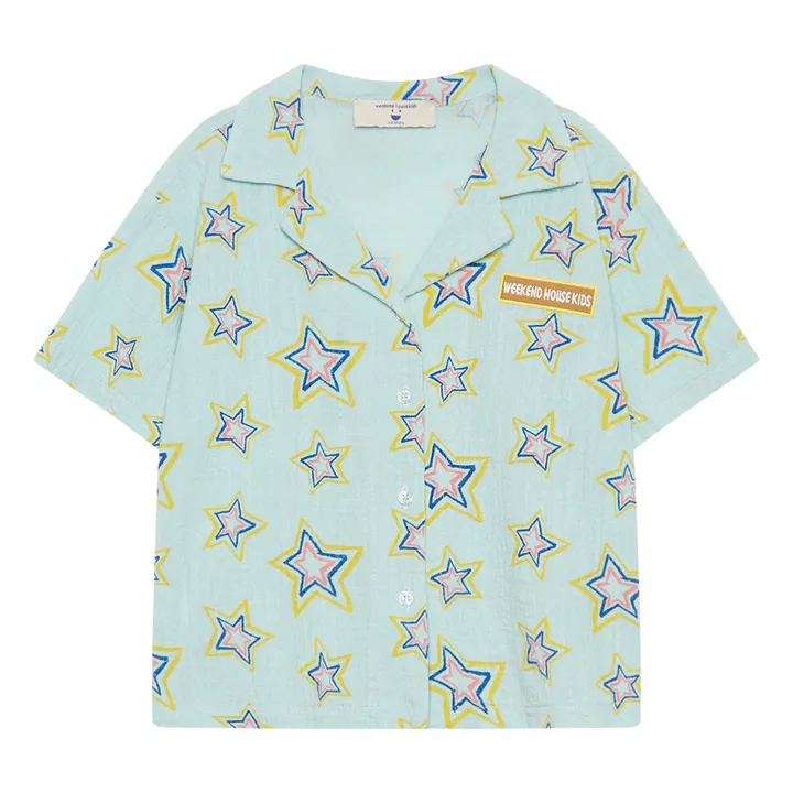 Weekend House Chemise Etoile Coton Bio | Vert d'eau