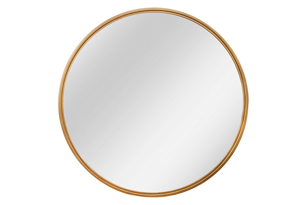 Runder Wandspiegel PORTRAIT 60cm gold Eisen handmade