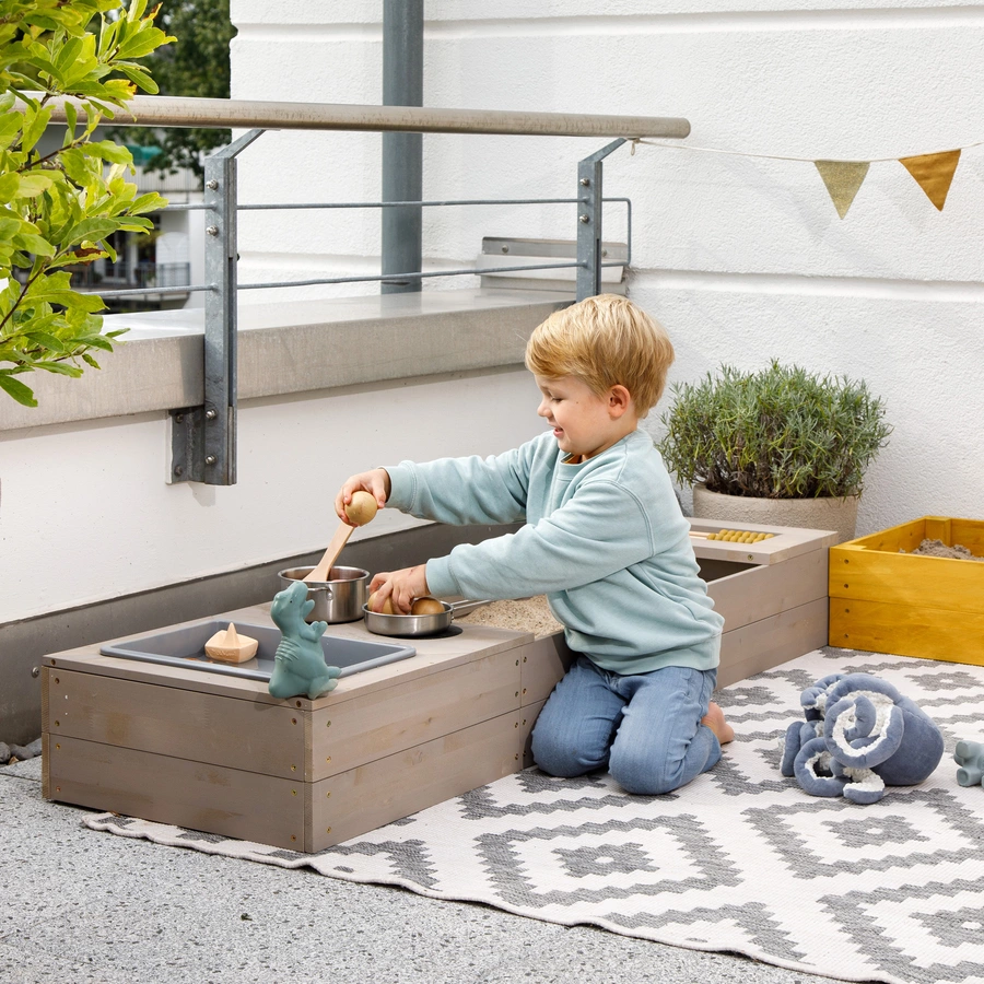 MUDDY BUDDY® Sandkasten Flexy Style, warmgrau-ocker