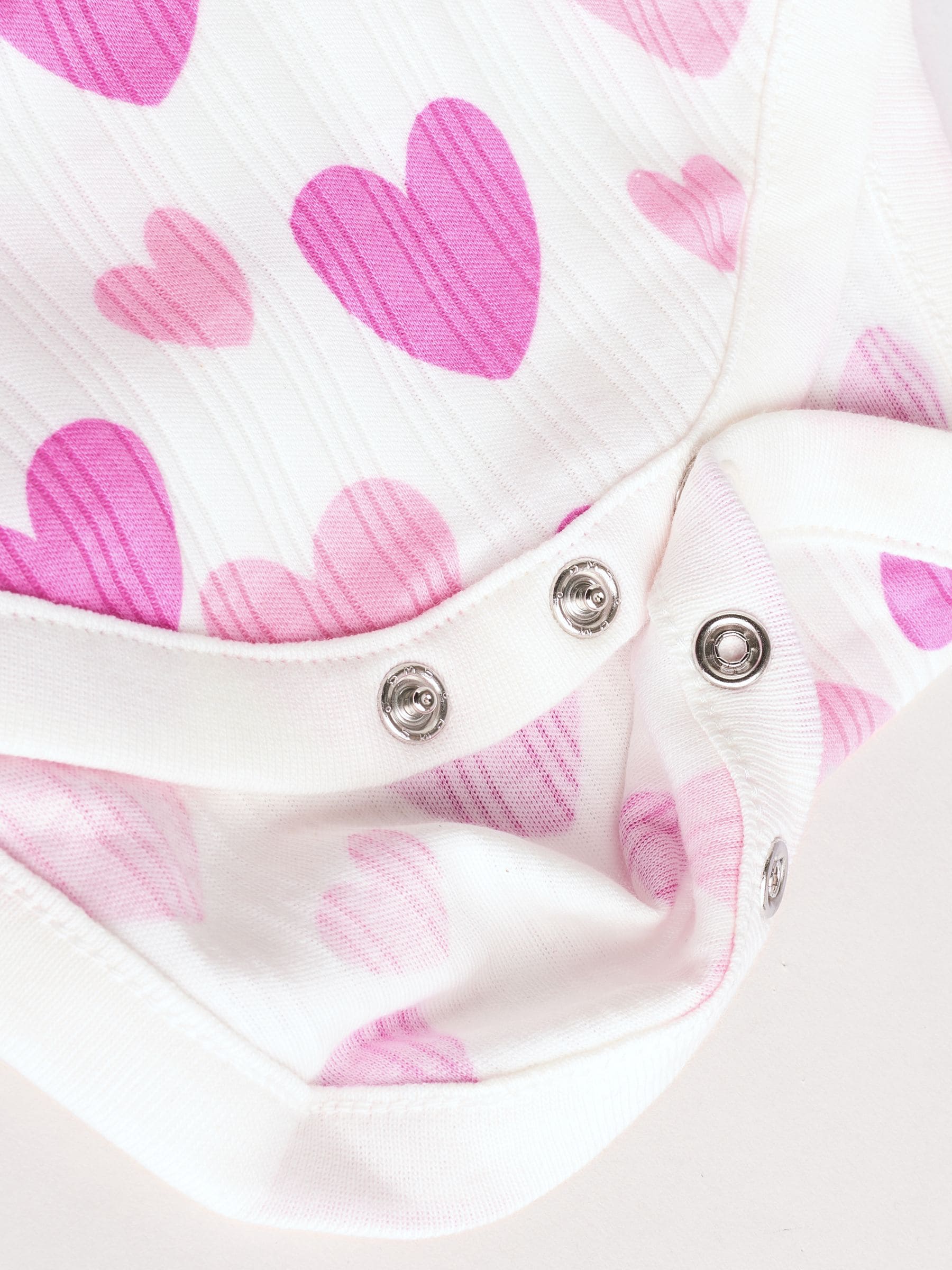Roze ster - Set van 5 babyrompertjes met lange mouwen
