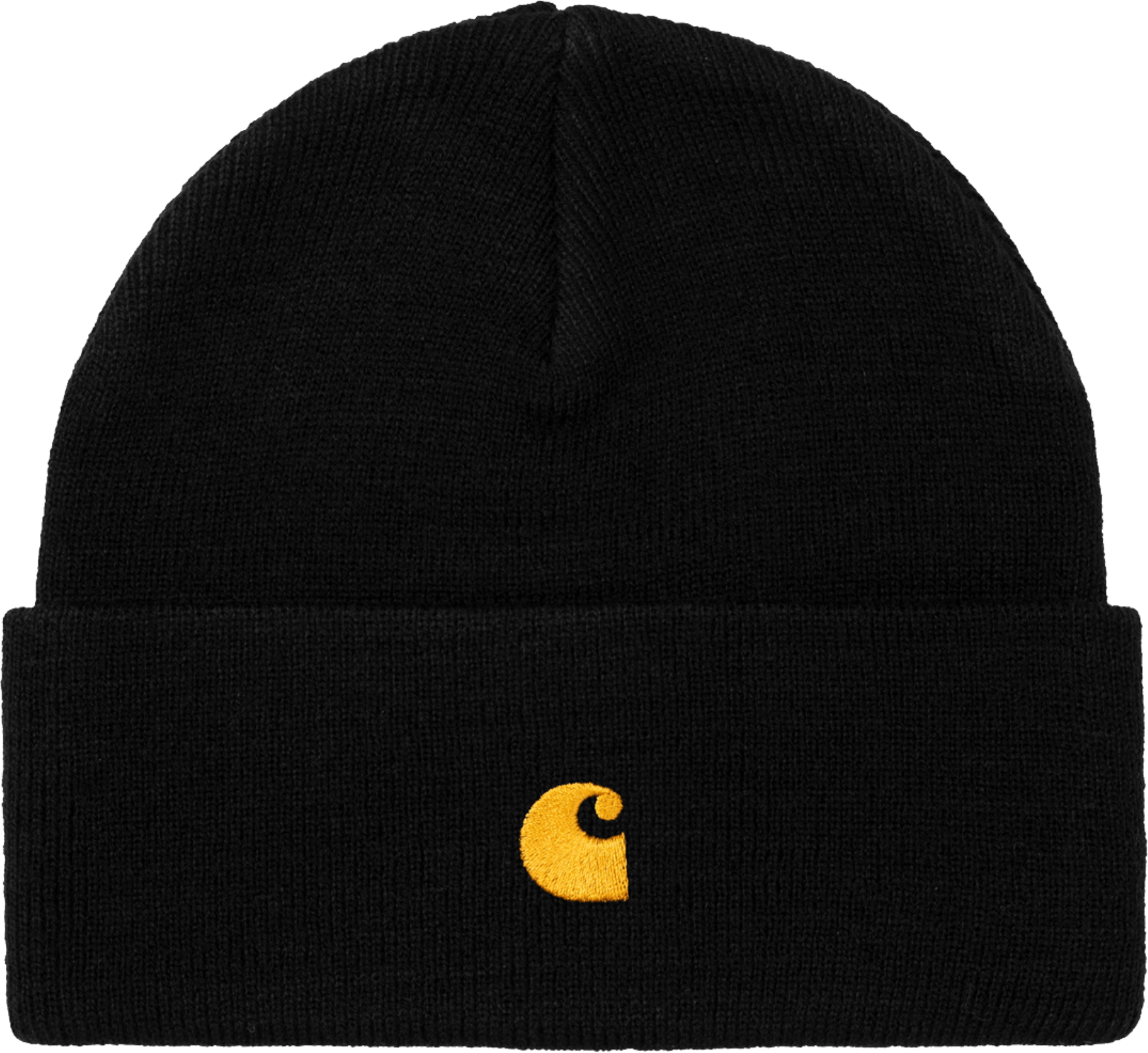 Carhartt WIP Chase Beanie Schwarz Gold F00FXX