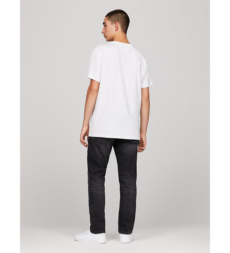 Camiseta Tommy Jeans Essential Slim Cut com logo branco