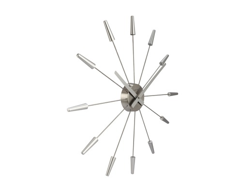 Plug Inn wandklok, zilver, Ø 58 cm