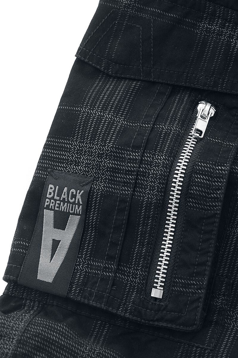 Short Noir À Carreaux | Black Premium by EMP Short