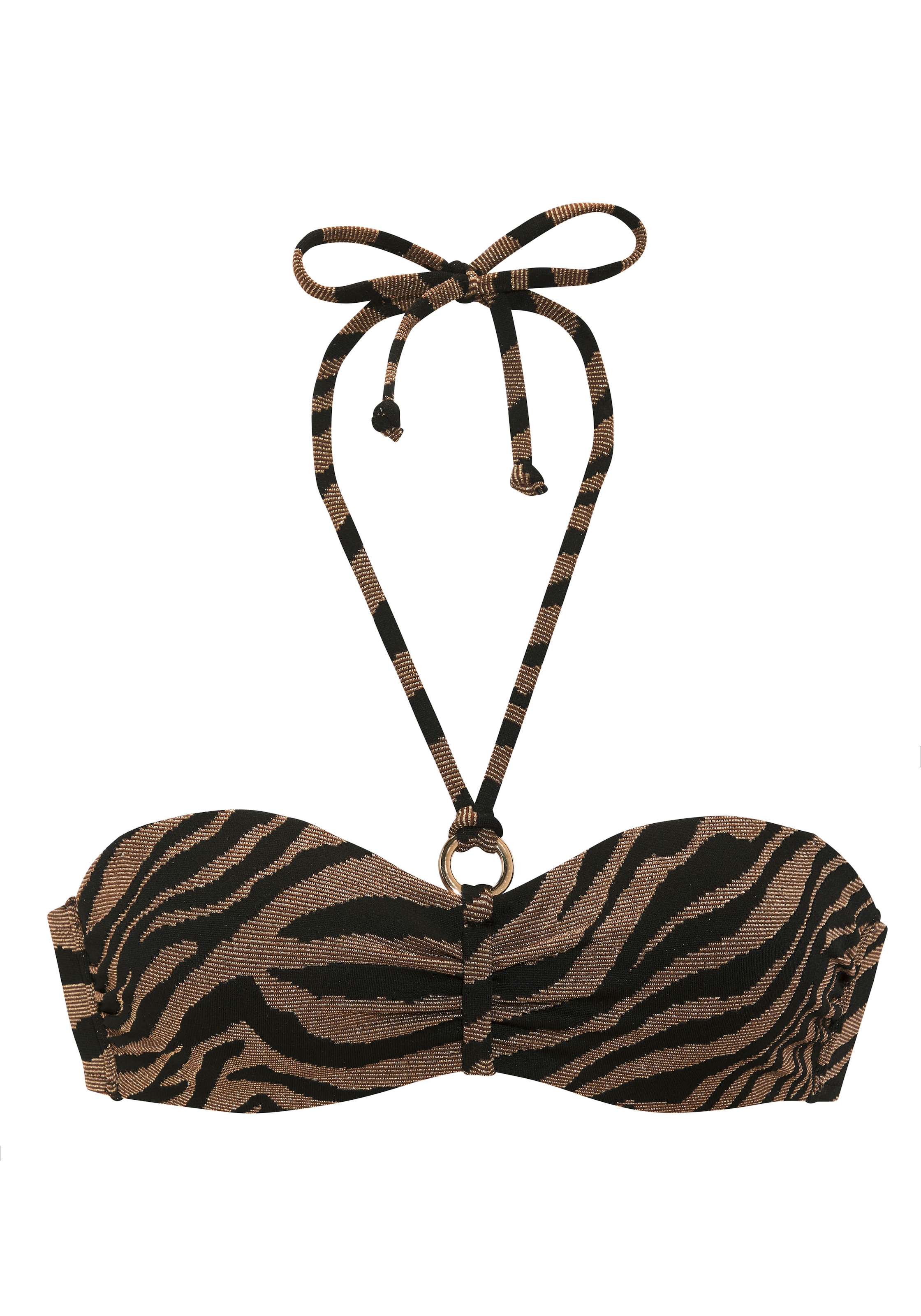 Bruno Banani Bügel-Bandeau-Bikini , in zweifarbiger Animal-Optik