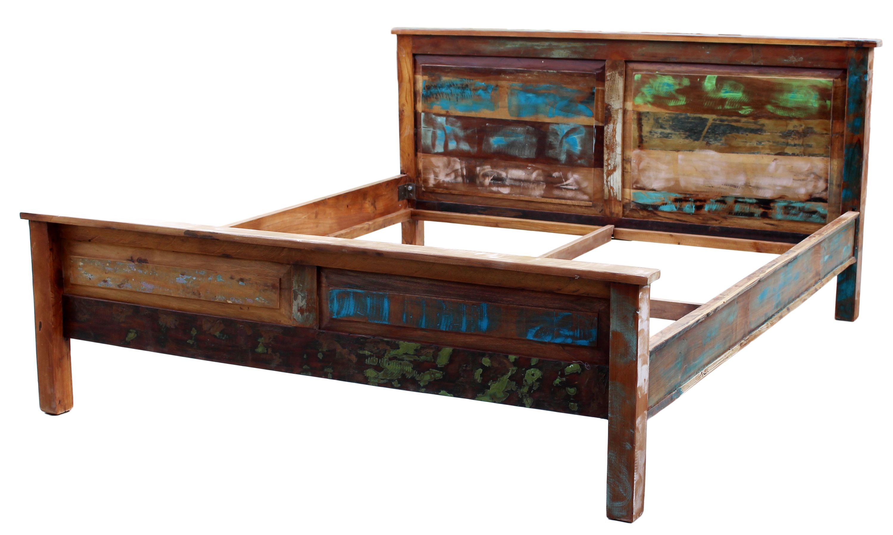 Bettgestell Riverboat Altholz 180x200 Doppelbett Schlafzimmer Ehe Bett massiv