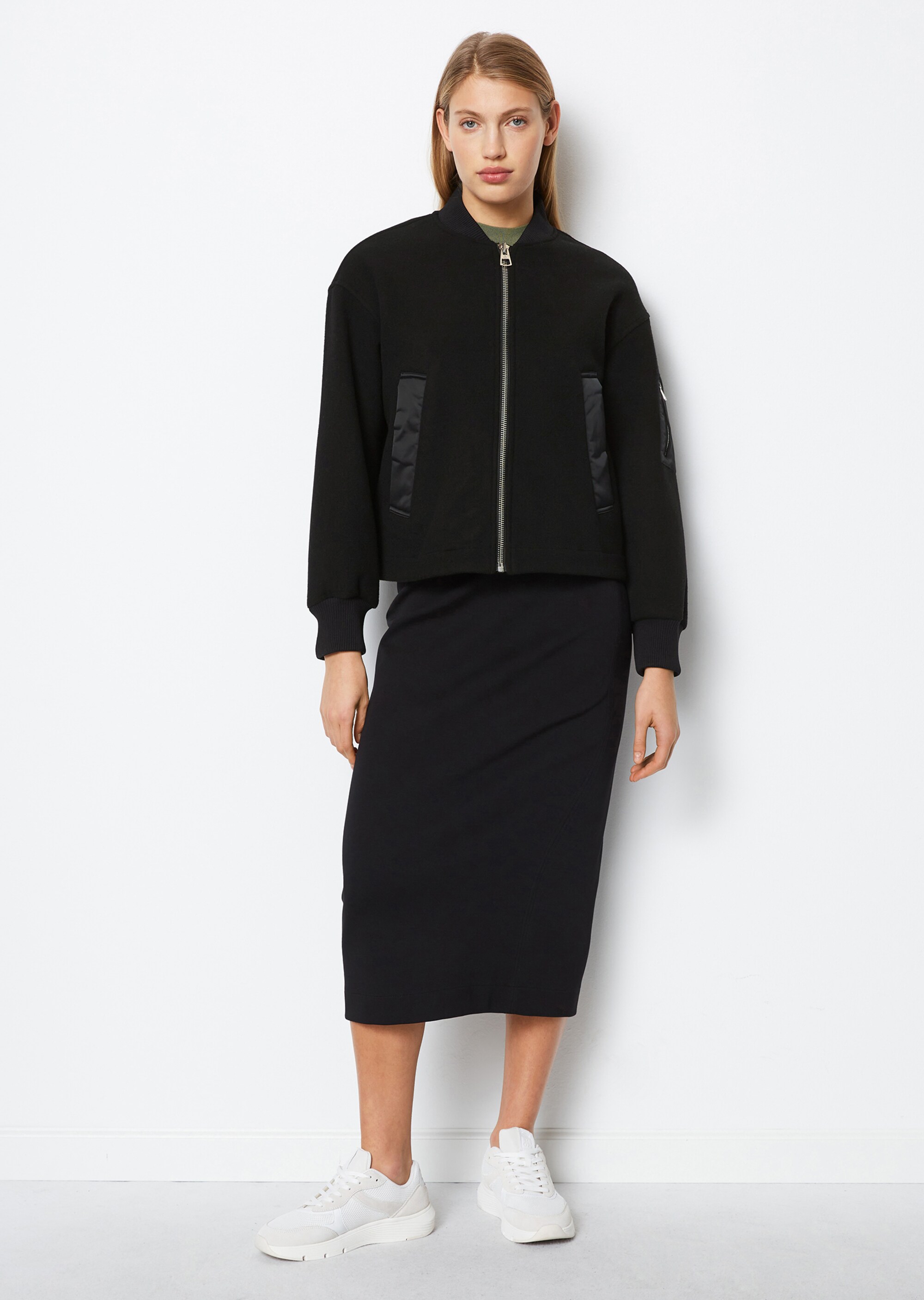 Blousonjacke relaxedaus Wolle-Mix