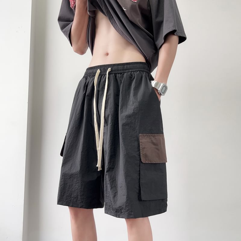emeisa - Effen cargoshort met lage taille
