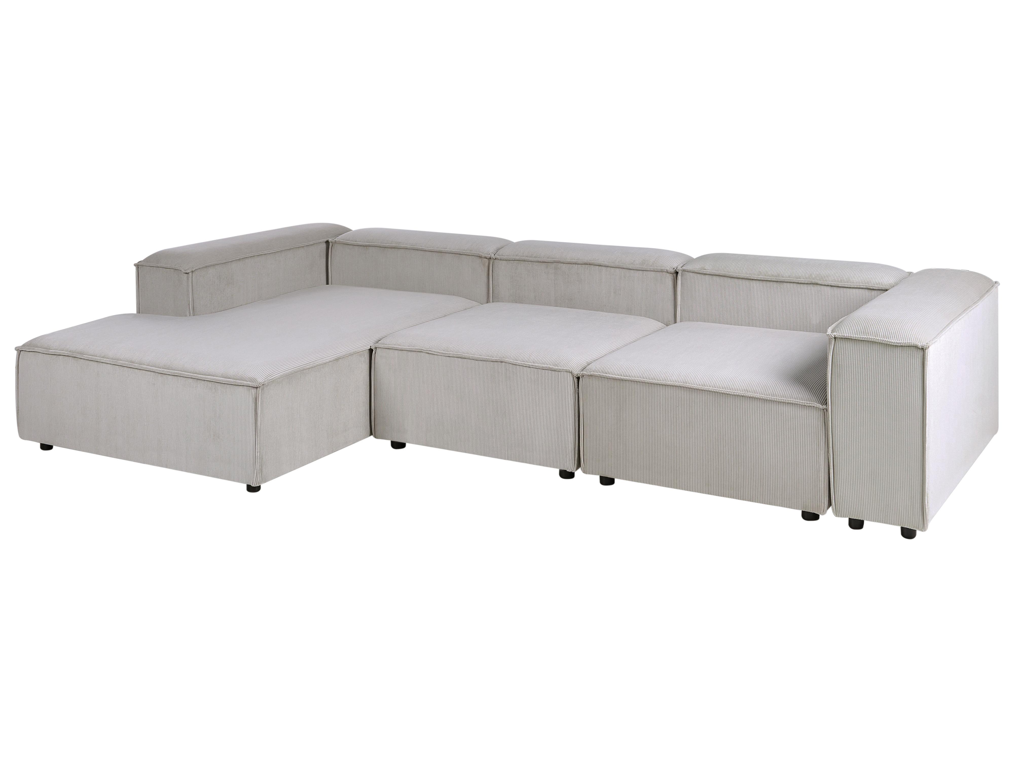 Modulaire hoekbank 4-zits ARDAL Corduroy Taupe rechtszijdig