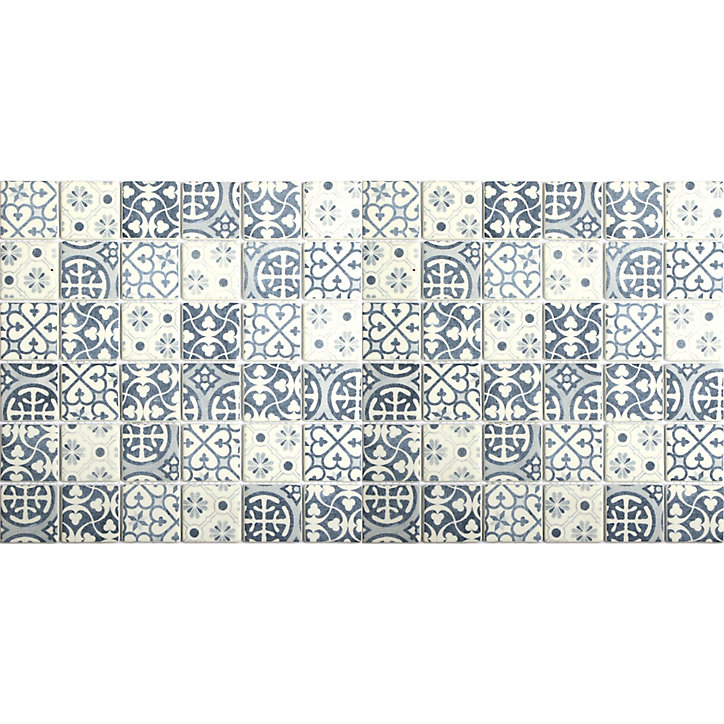 Mosaïque bleu et blanc 30x30cm GoodHome