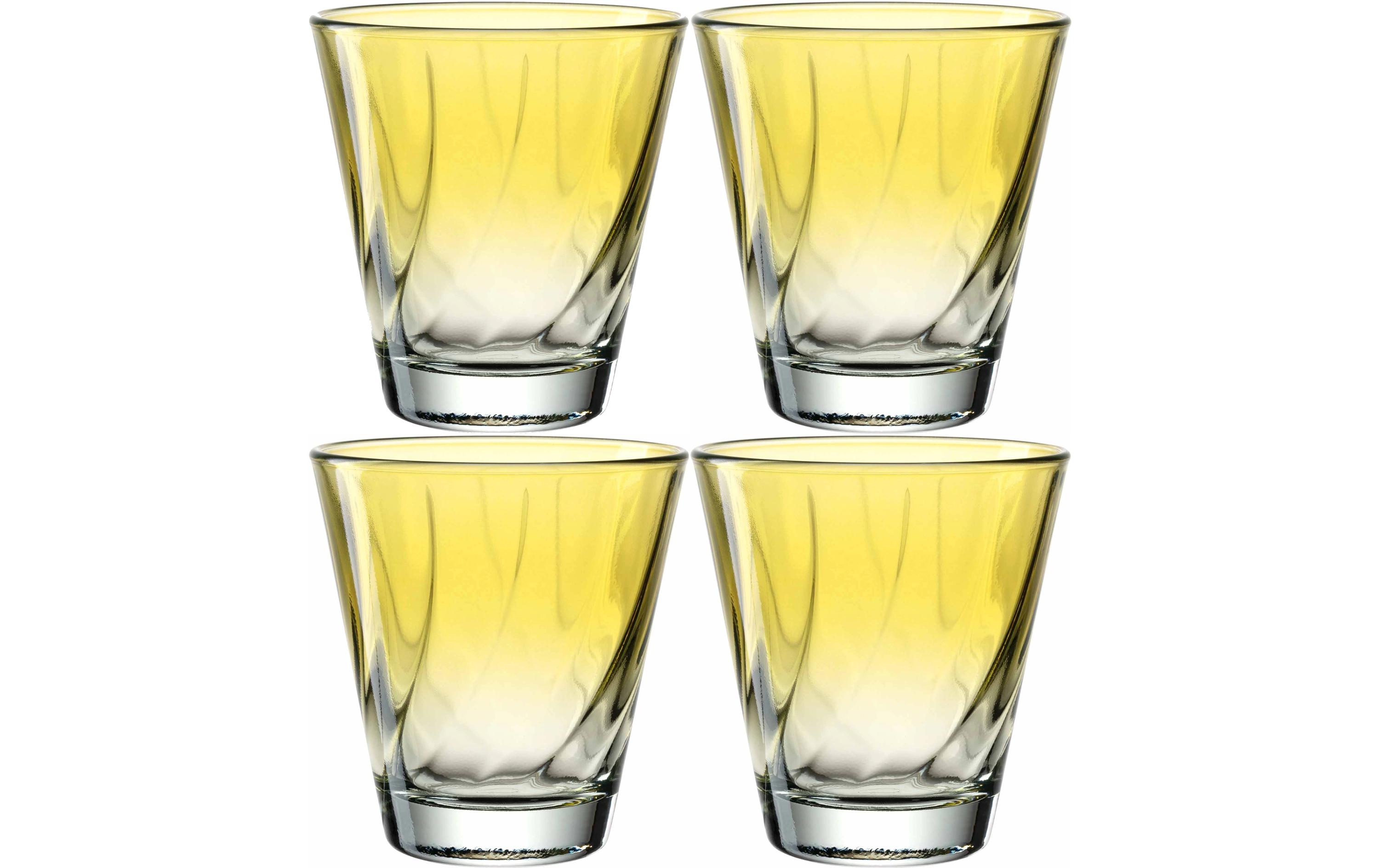 Trinkglas Twist 215 ml, 4 Stück, GelbGetränkegläser-Set