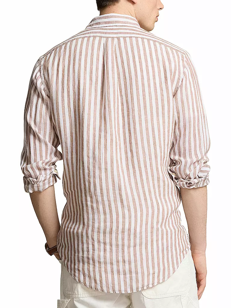 POLO RALPH LAUREN Leinenhemd Custom Fit  beige