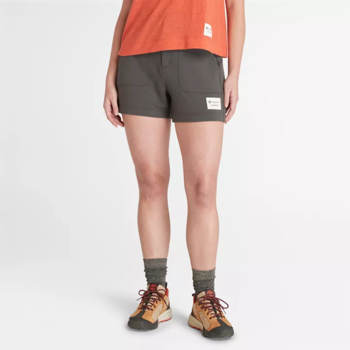 Short chino Timberland x Icebreaker en tissu éponge de laine mérinos pour femme en gris foncé