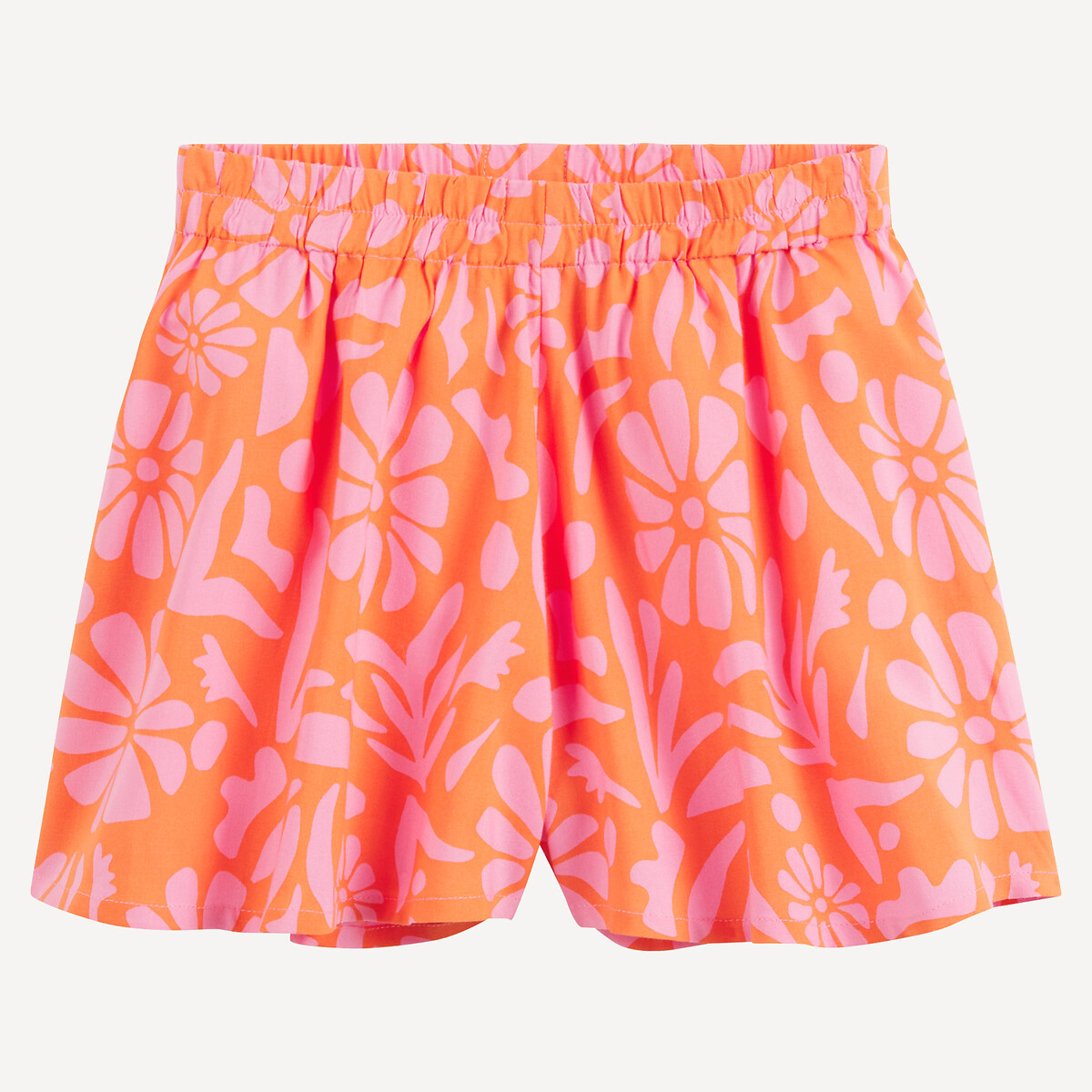 COLEÇÃO LA REDOUTE<br>Shorts lisos com estampa floral