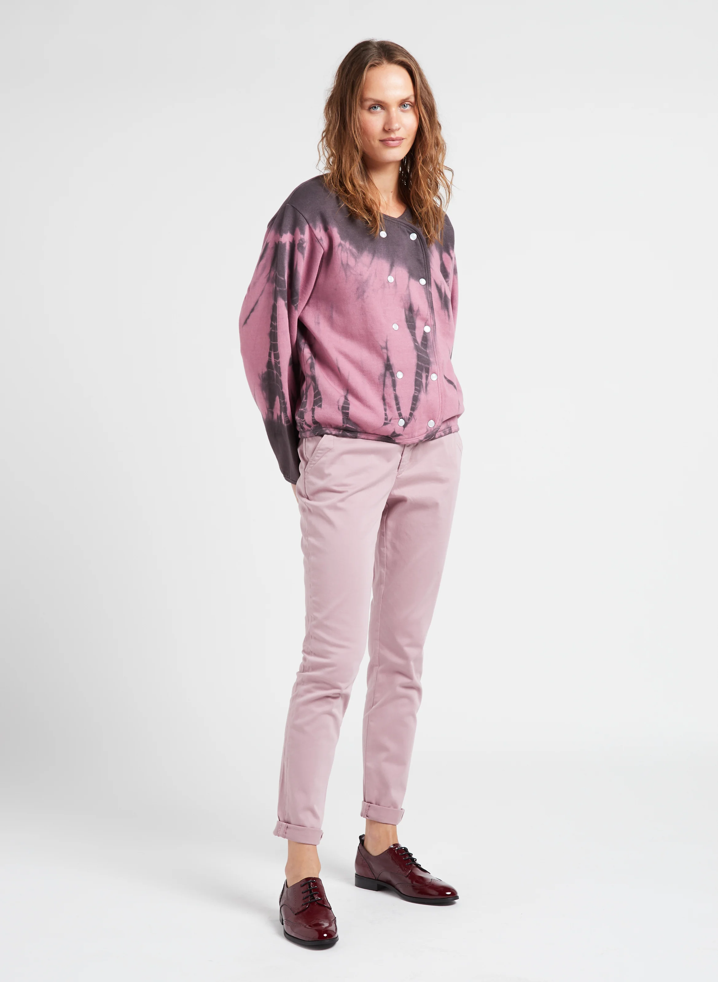 SONAR - Pull col rond en coton bio mélangé | Marron