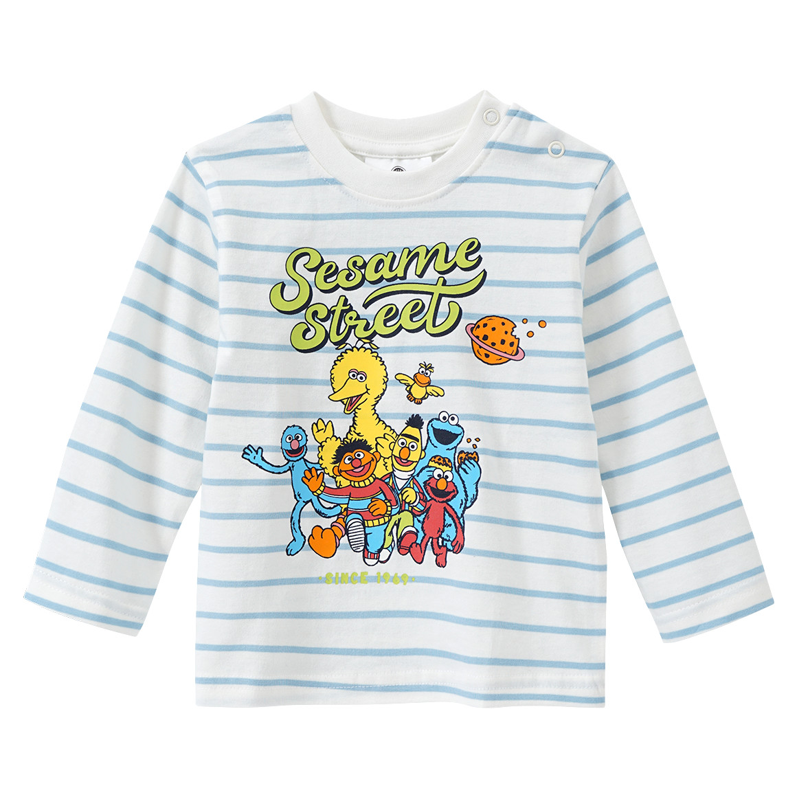 Topomini Sesamstraße Langarmshirt mit Print weiss