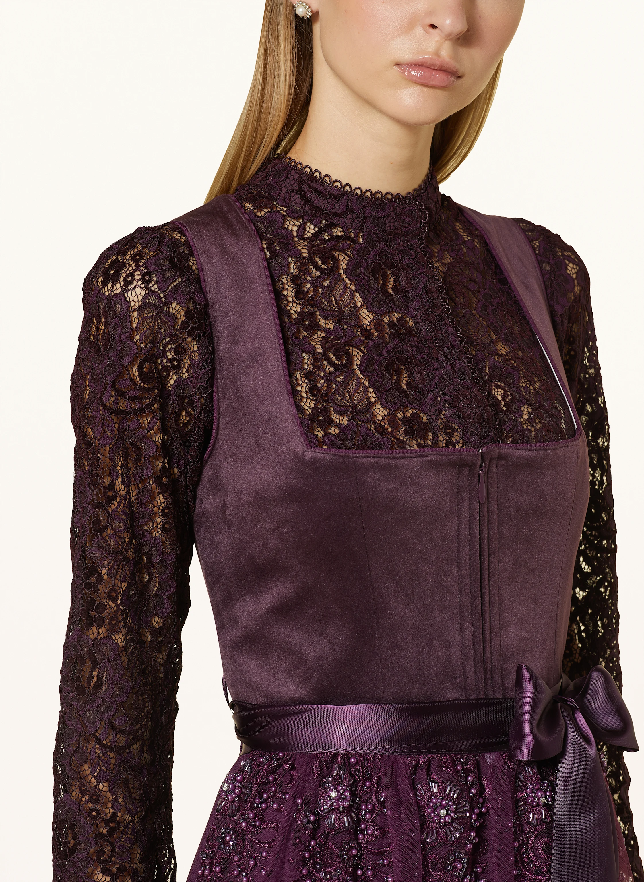 KRÜGER Dirndlbluse aus Spitze mit 3/4-Arm