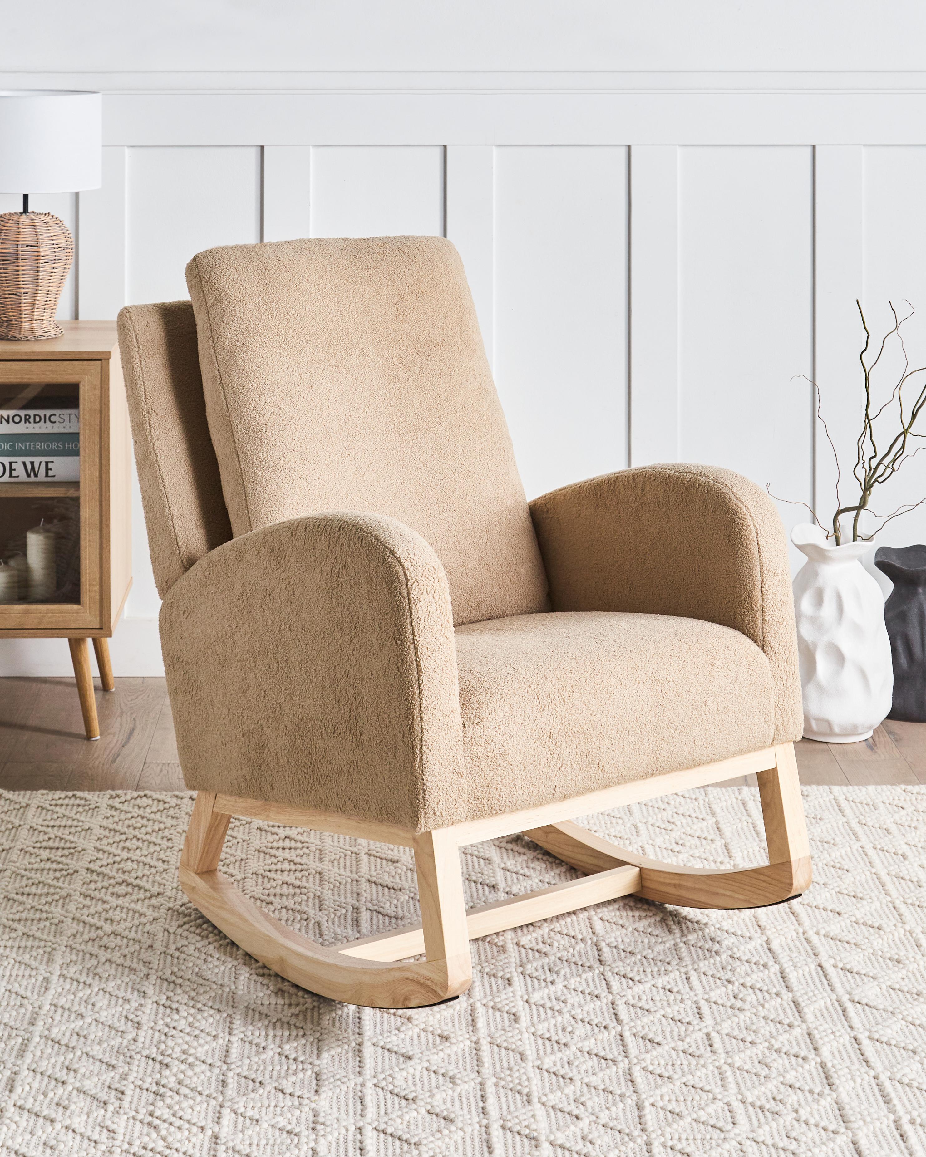 Schommelstoel ALSTA Bouclé Beige