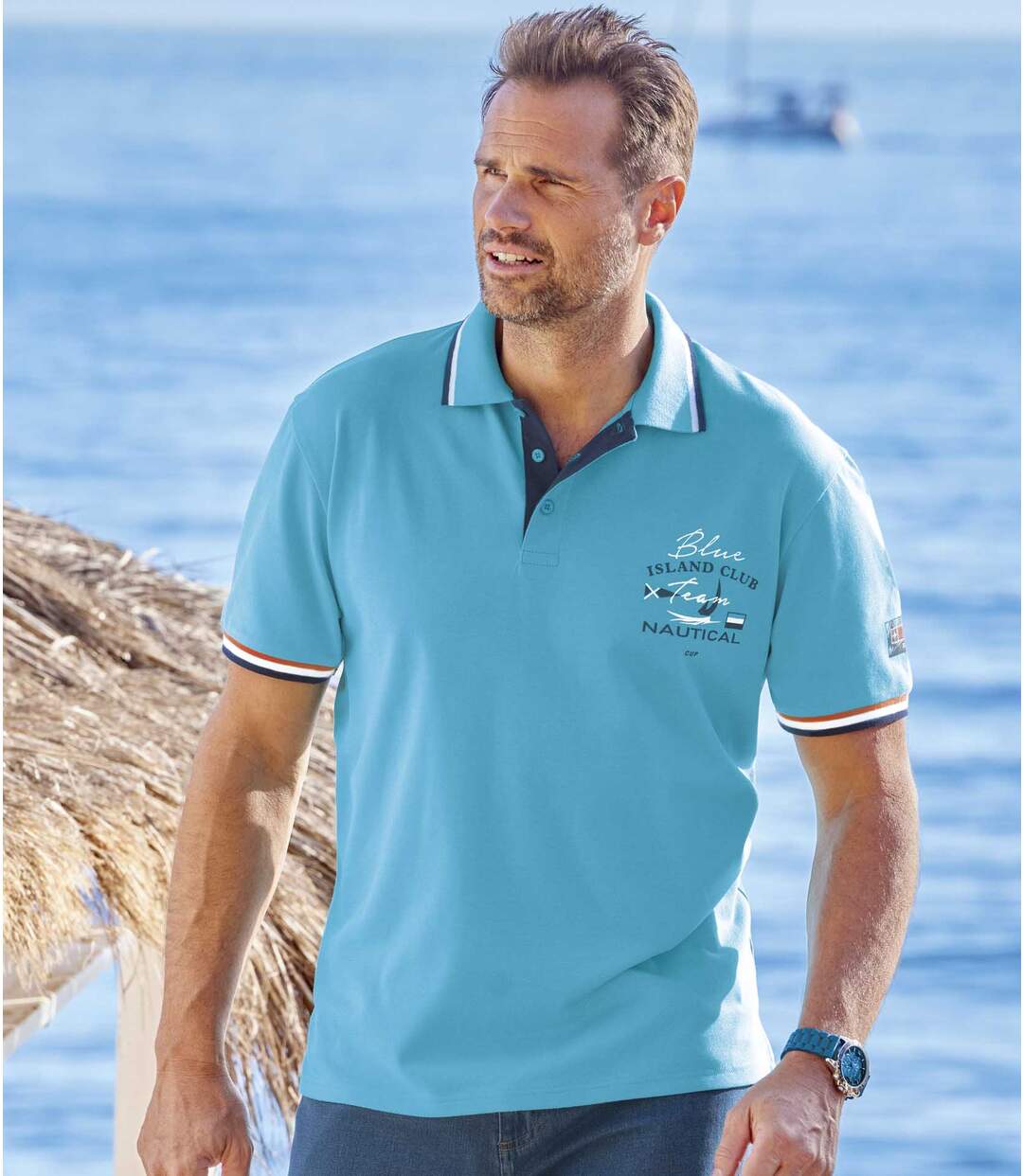 Lot de 2 Polos Piqué Nautical