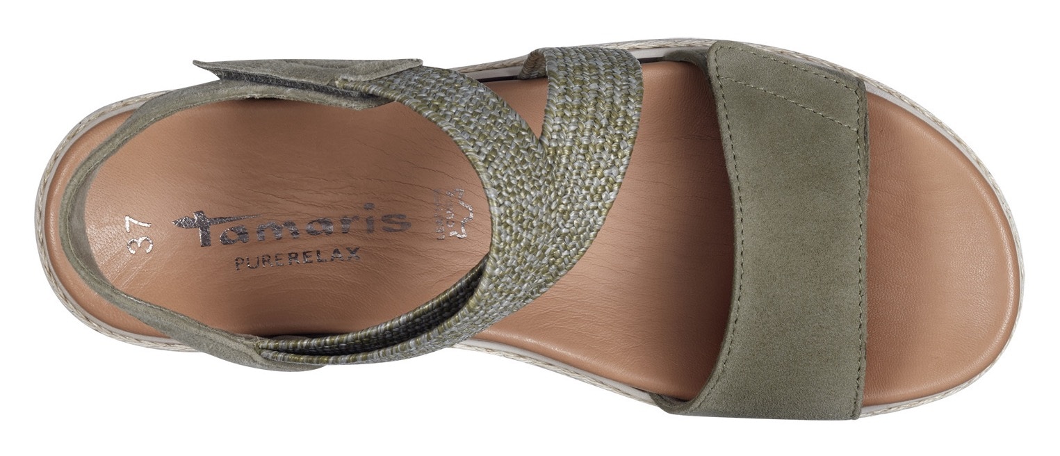 Tamaris Keilsandalette  , Sommerschuh, Sandale, Plateauabsatz, mit Klettverschluss