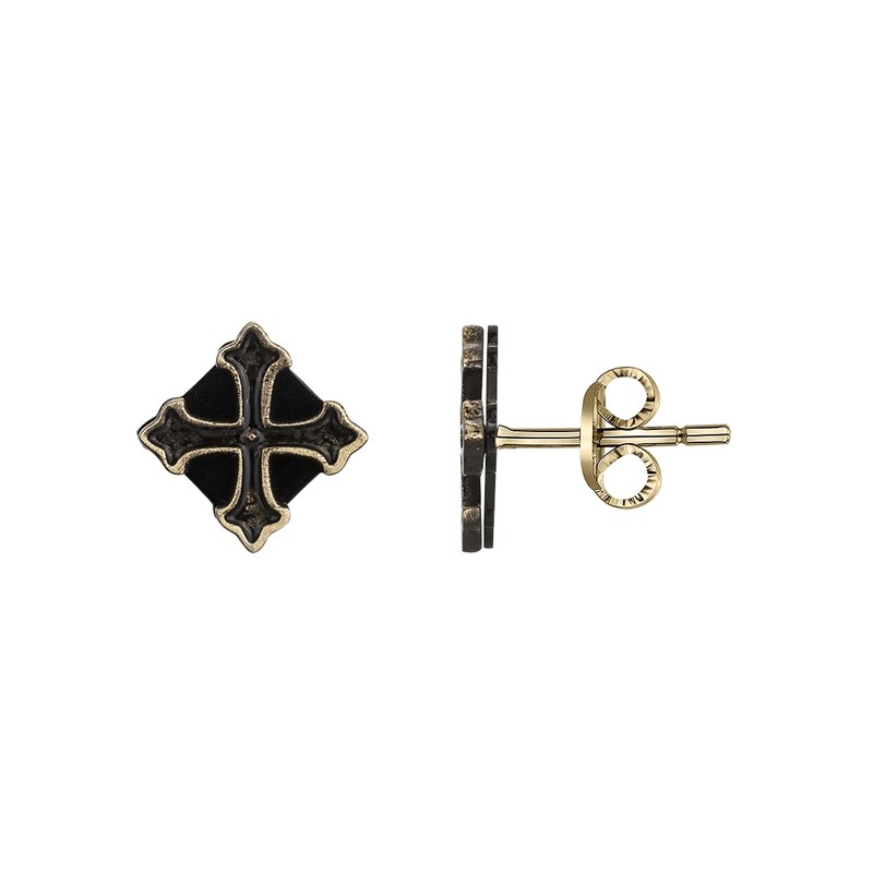 Boucles d'oreilles clous Jin en PVD