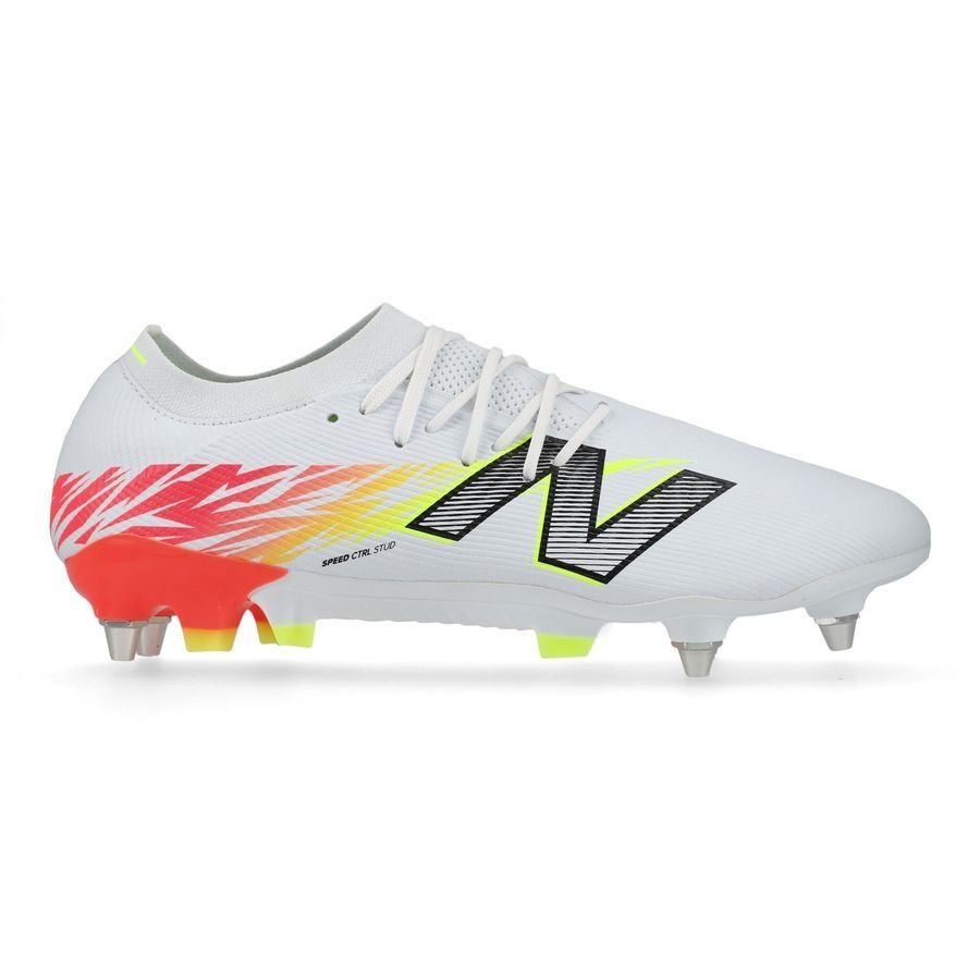 New Balance Furon V8 Elite SG Flash Point - Blanc/Rouge/Argenté
