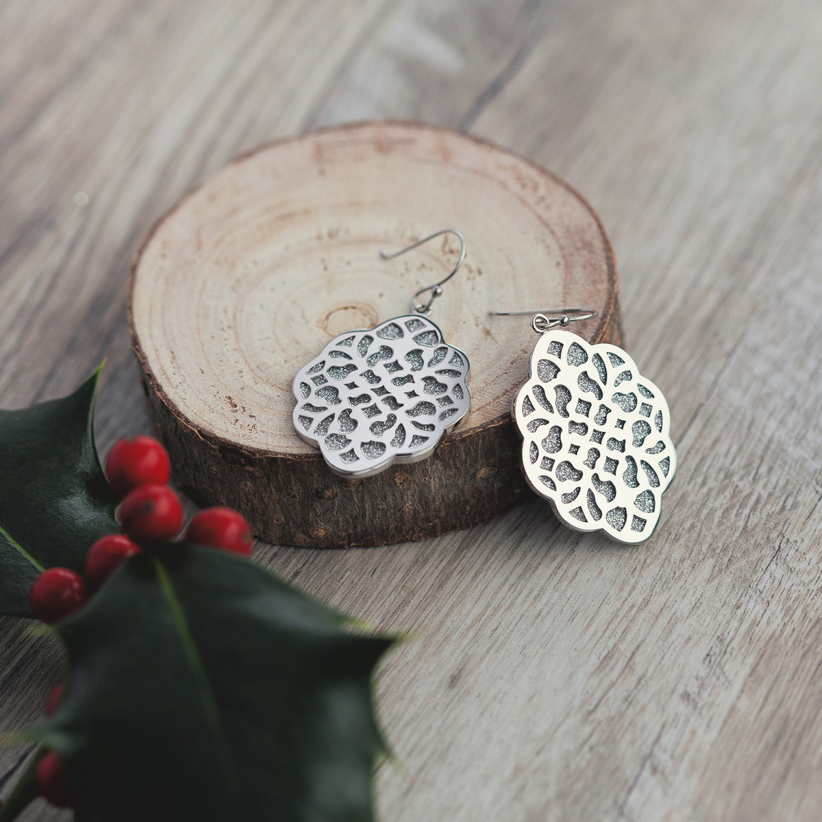 Boucles d oreilles acier