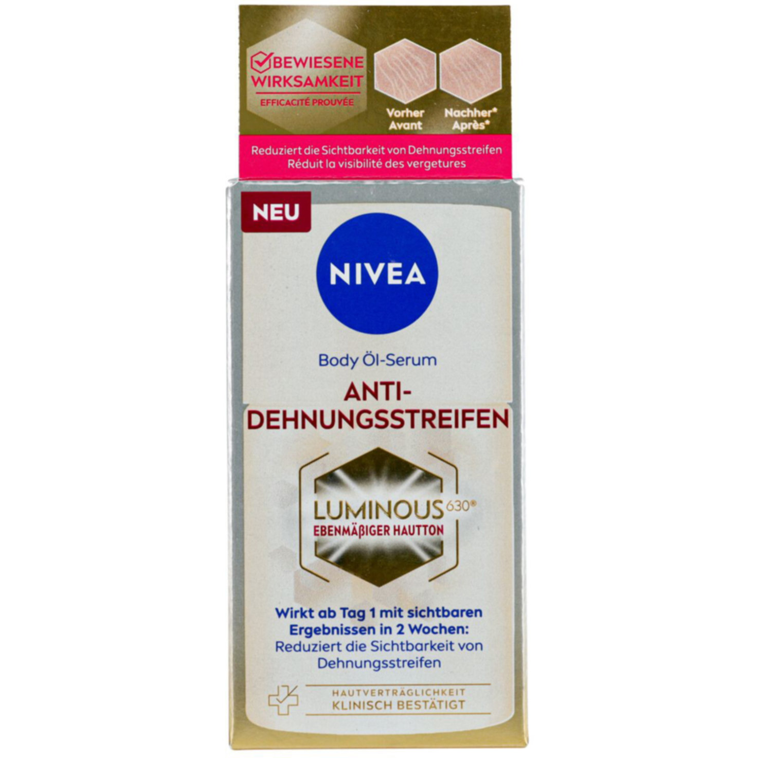 Nivea Luminous Body Öl-Serum Anti-Dehnungsstreifen