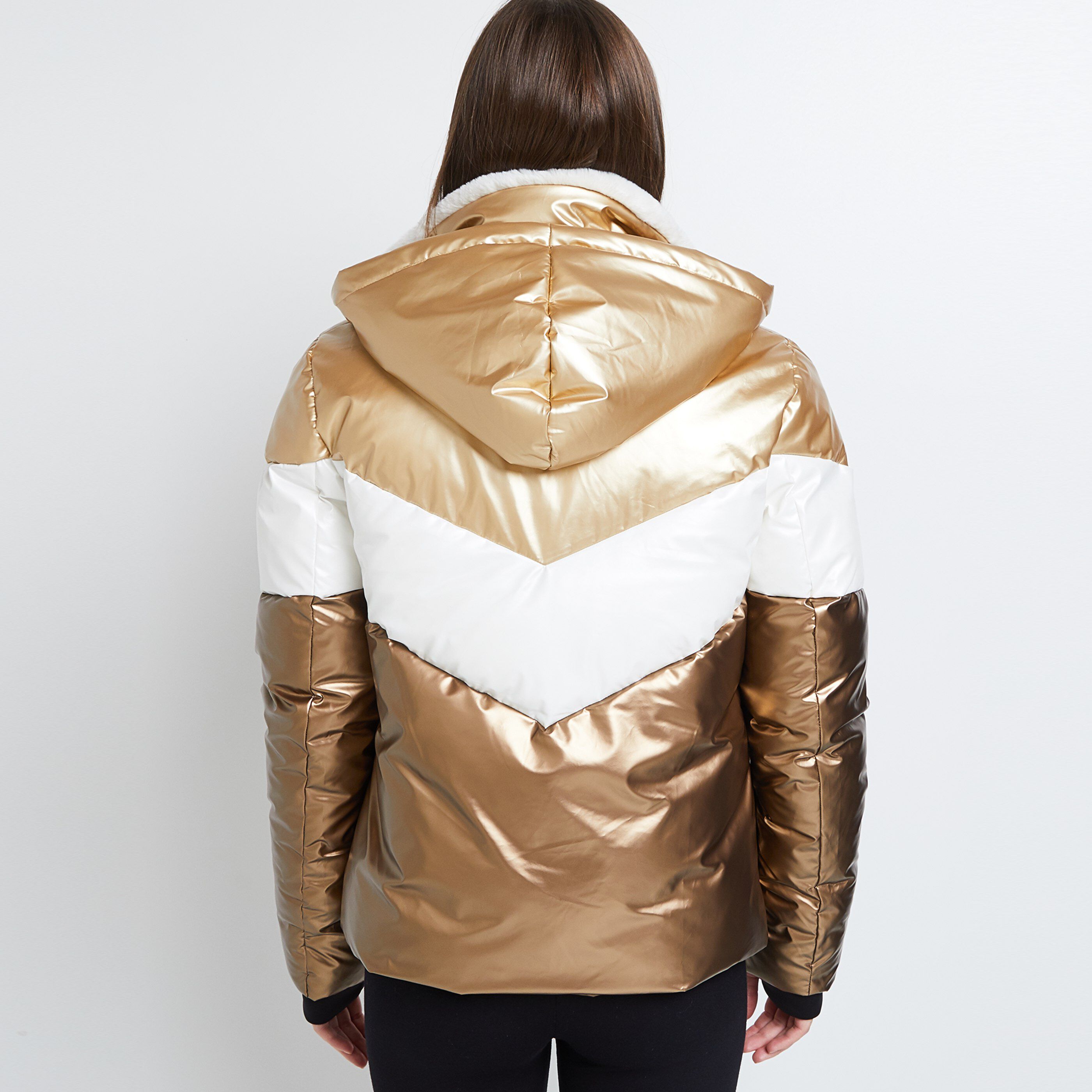 Doudoune color block femme - OR