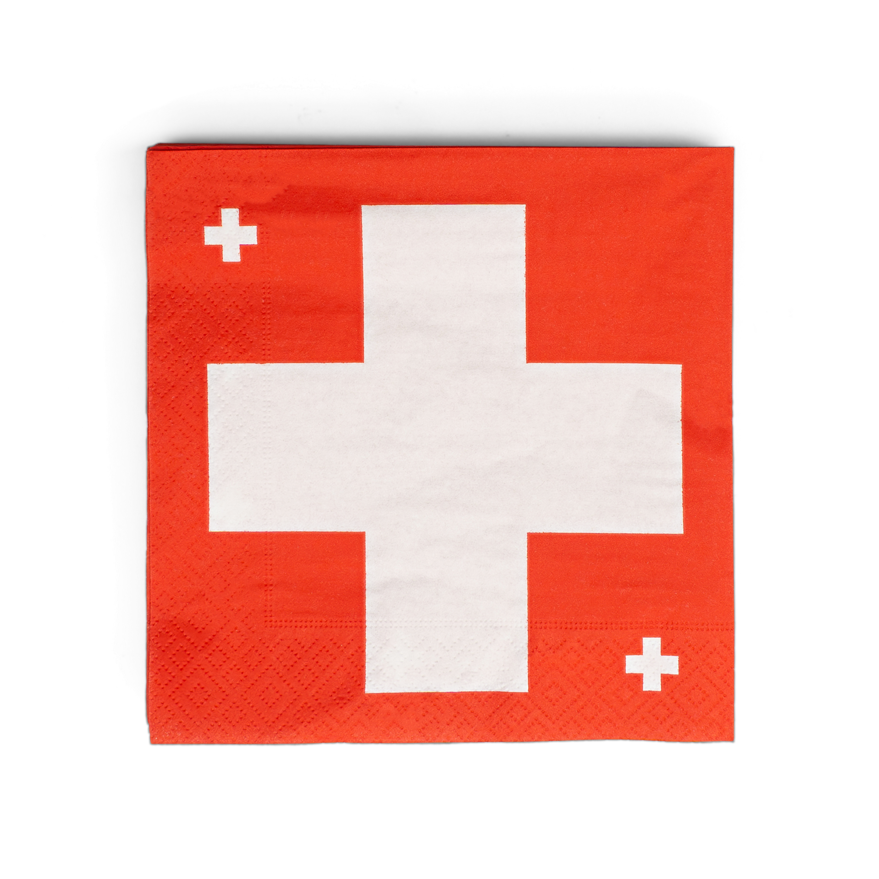 (20er Set) 33x33cm Einweg Servietten Party Tisch Dekoration für 1. August - Schweizer Kreuz