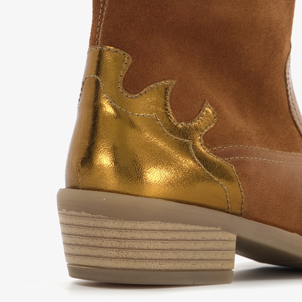 GROOT meisjes western boots cognac