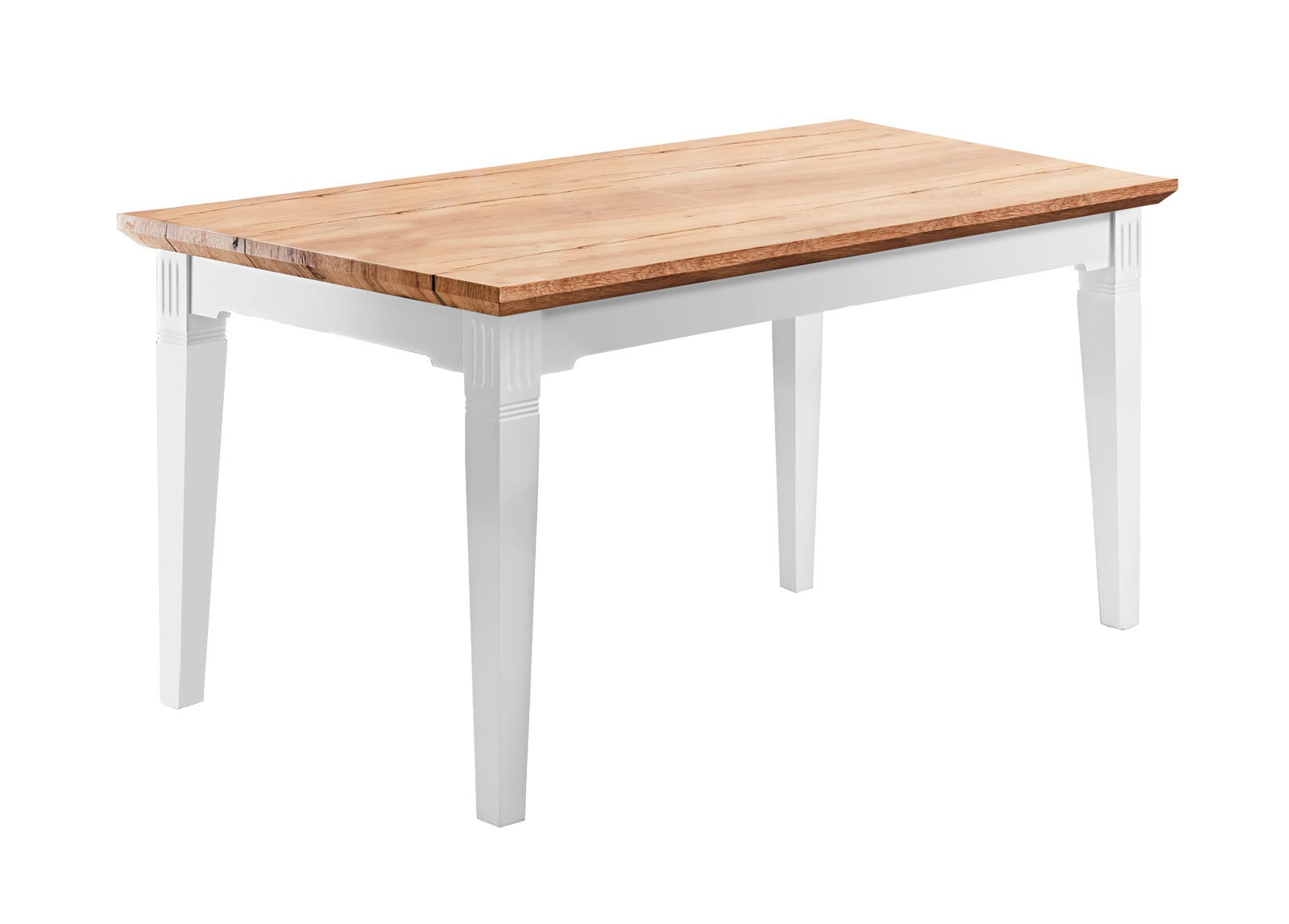 TRAUMWERKSTATT Esstisch TIVOLI 140-185 x 82 cm weiß / smoked oak