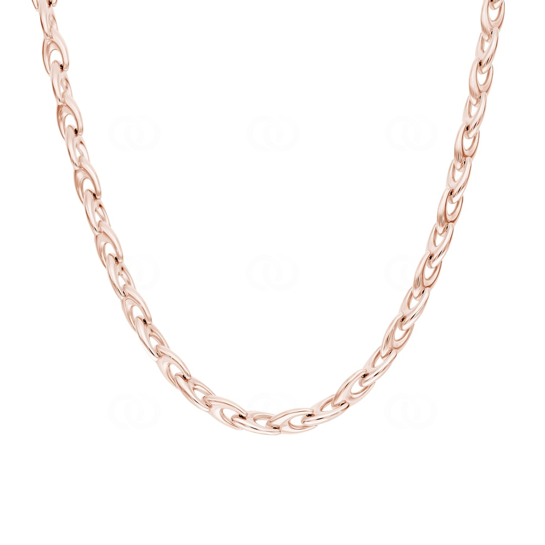 Fantasiecollier 750/18 K Roségold halbmassiv 6.0mm - 45cm