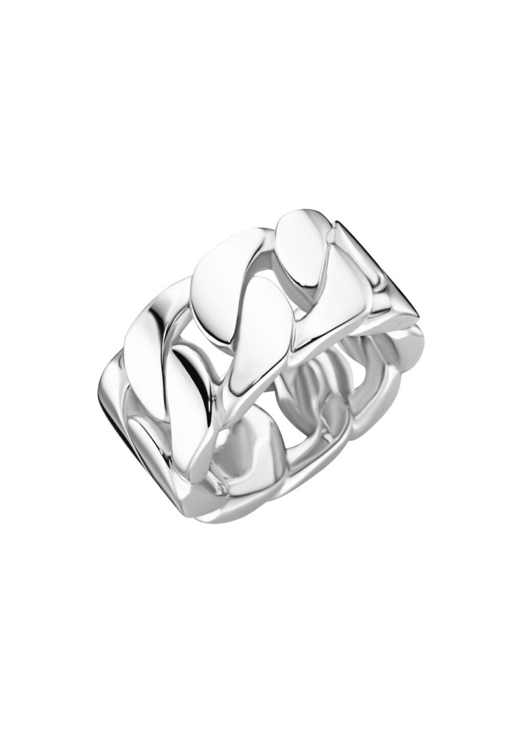 Stilvoller Herrenring im Panzerketten-Design