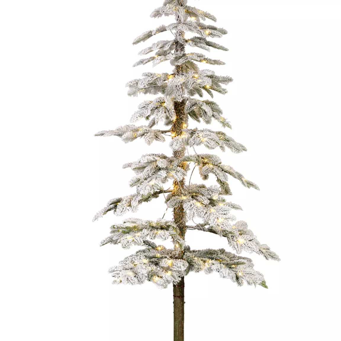 Sapin de Noël artificiel lumineux 150 LED H180 cm Sierra Vert enneigé