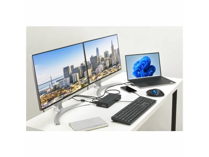 SD4781P USB-C® og USB-A Dual 4K-dockingstation Sort
