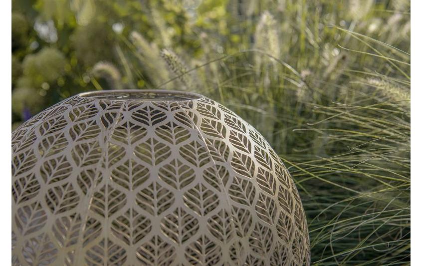 Windlicht Solar Antic Ball Grafic Ø 40 cm, HellbeigeSolarleuchte zum Aufstellen