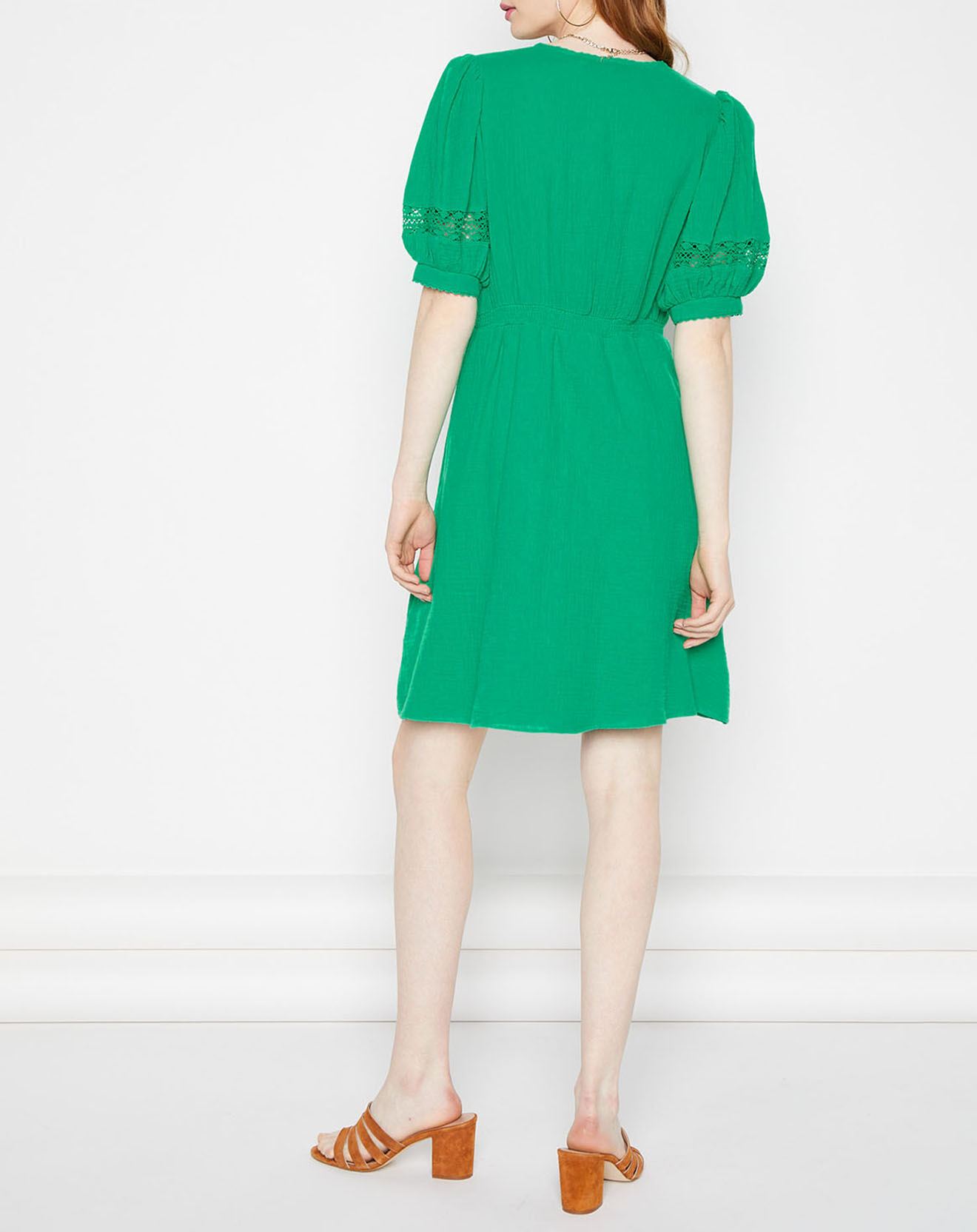 La Petite Etoile Robe Florina dentelle verte