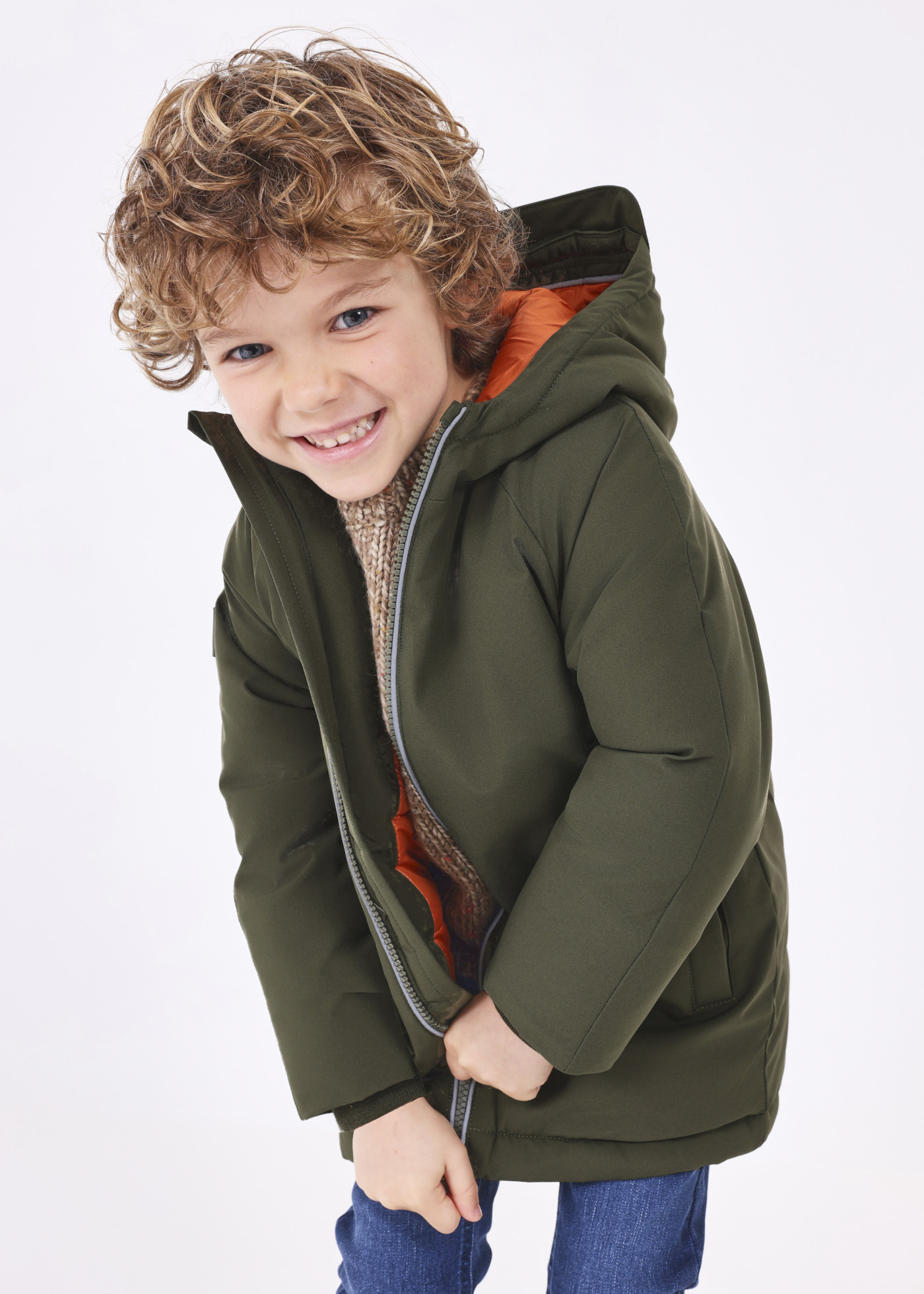 Jaqueta parka infantil para cidade