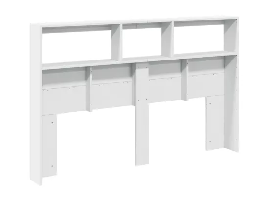 Armoire tête de lit avec LED blanc 160x17x102 cm