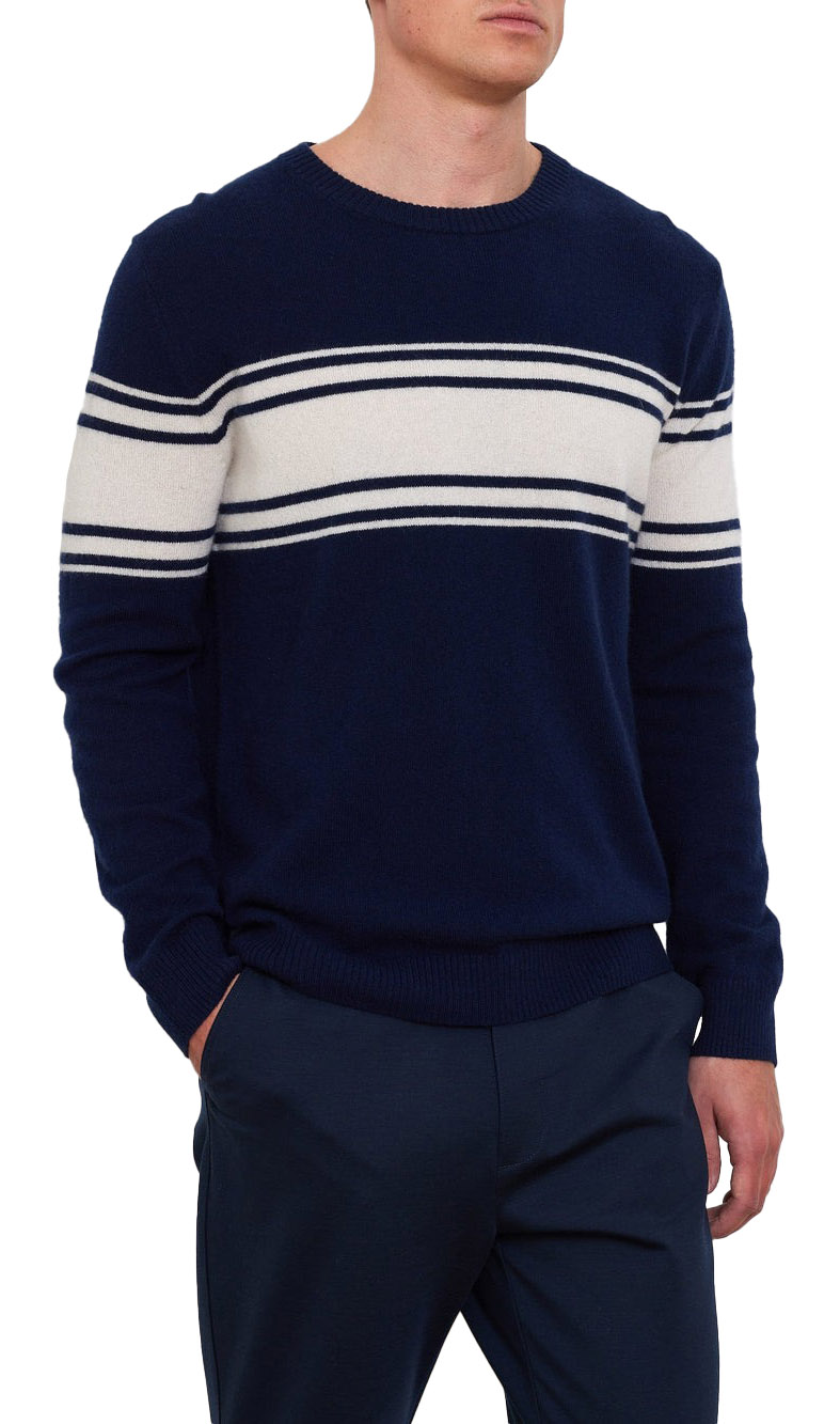Yacht Sweater Herre Navy Blue