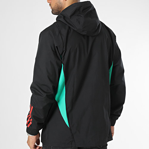 Veste Zippée Capuche A Bandes Manchester United IA7298 Noir