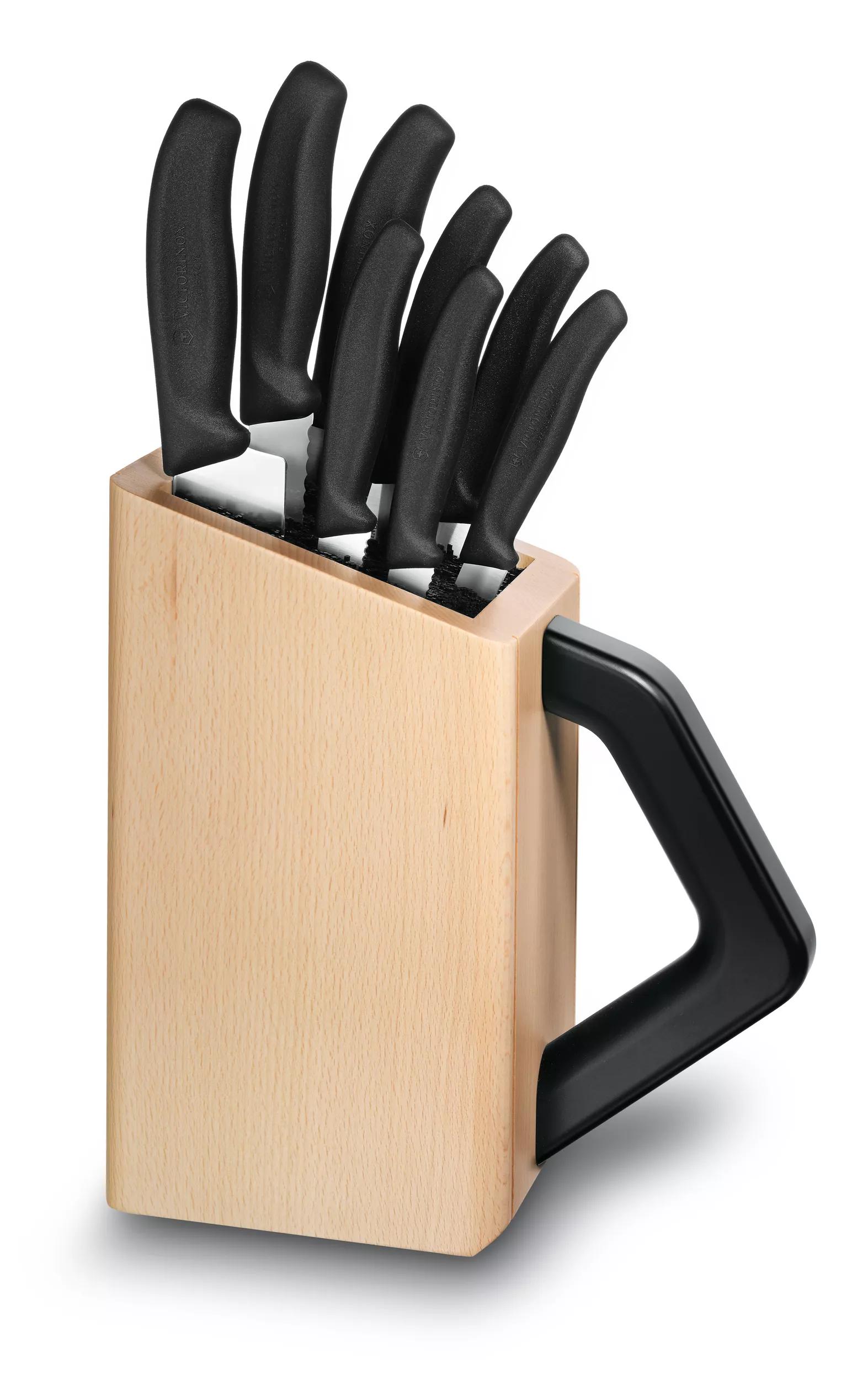 Swiss Classic Messerblock, 8-teilig-Buche