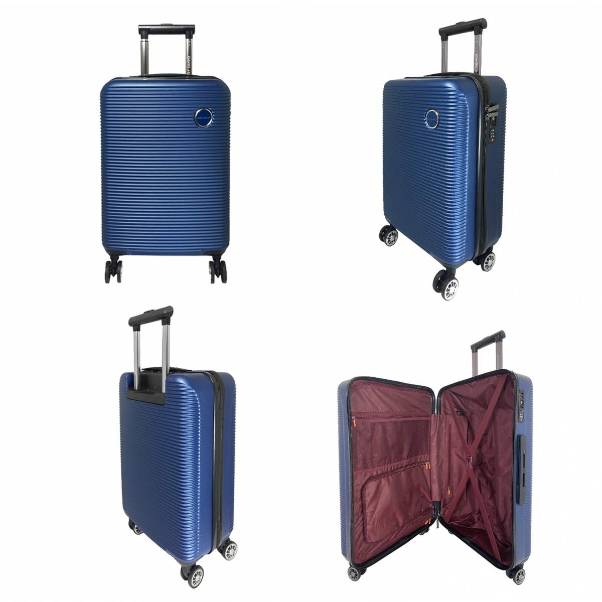 David Jones Lot 3 valises rigides dont 1 valise cabine David Jones ABS TSA