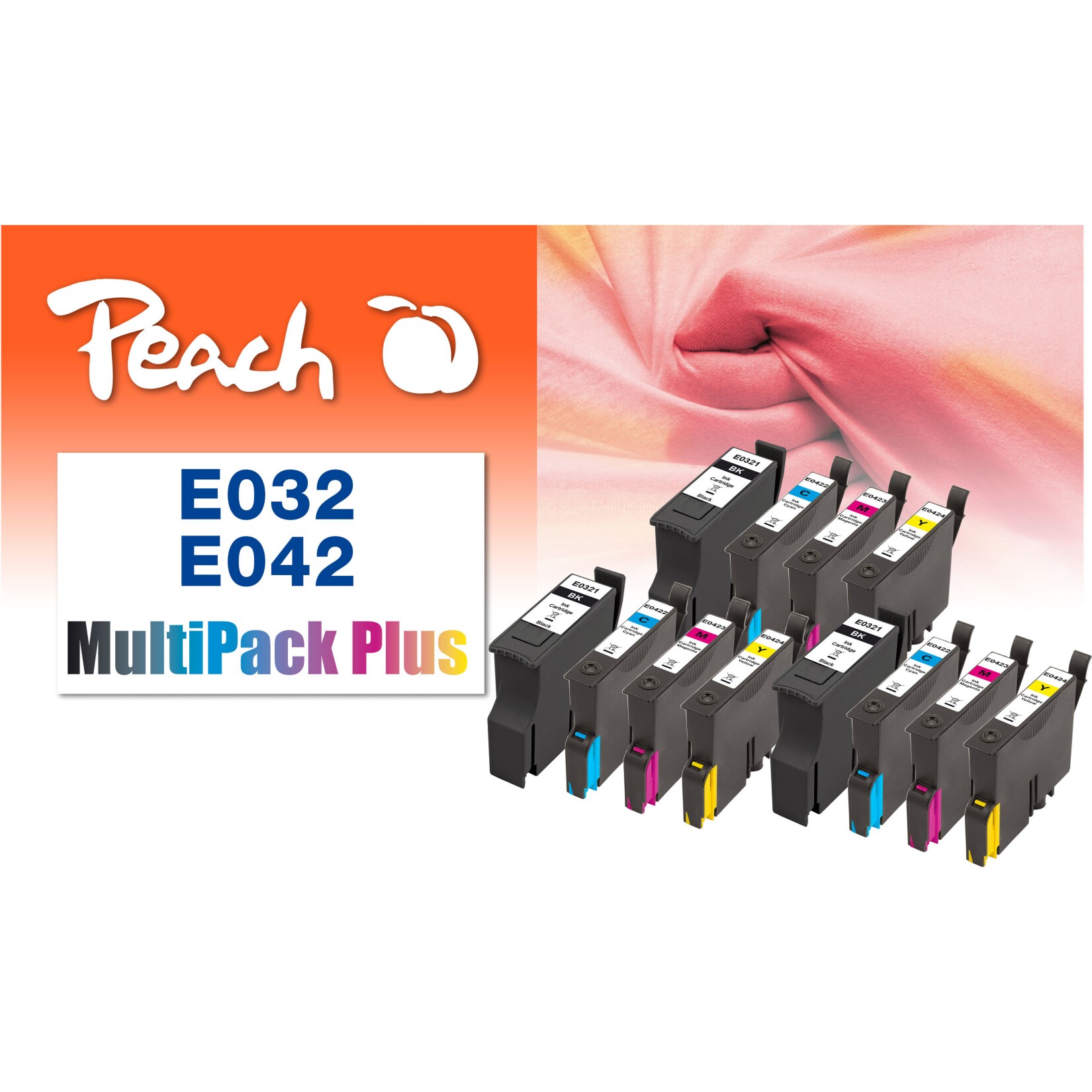 Peach E32112 Druckerpatronen (3*bk, c/m/y) ersetzt Epson T0321,T0422, T0423, T0424 für z.B. Epson Stylus C 82, Epson Stylus C 82 N